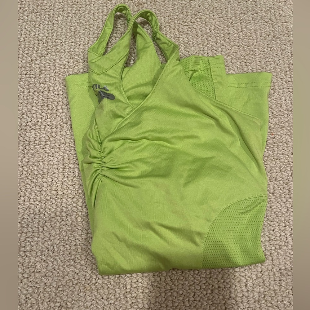 Lime Green Fila Tank